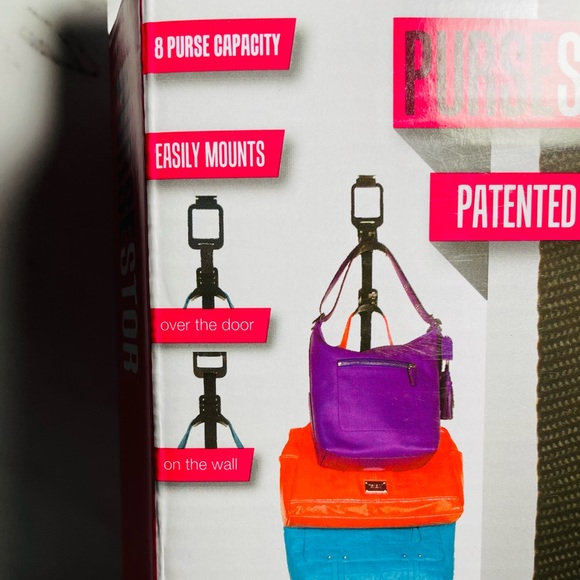 NEW ~ PurseStor~Purse Storage System by Richards Holds 8 Mount~Over Door Or Wall - Picture 3 of 3